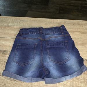 Jean shorts.